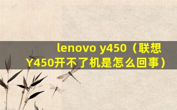 lenovo y450（联想Y450开不了机是怎么回事）